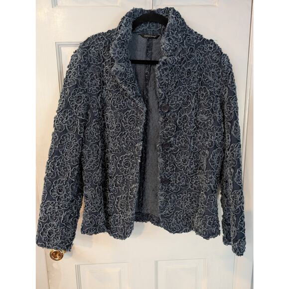 Samuel Dong | Floral Jean Coat | Large - Picture 3 of 8